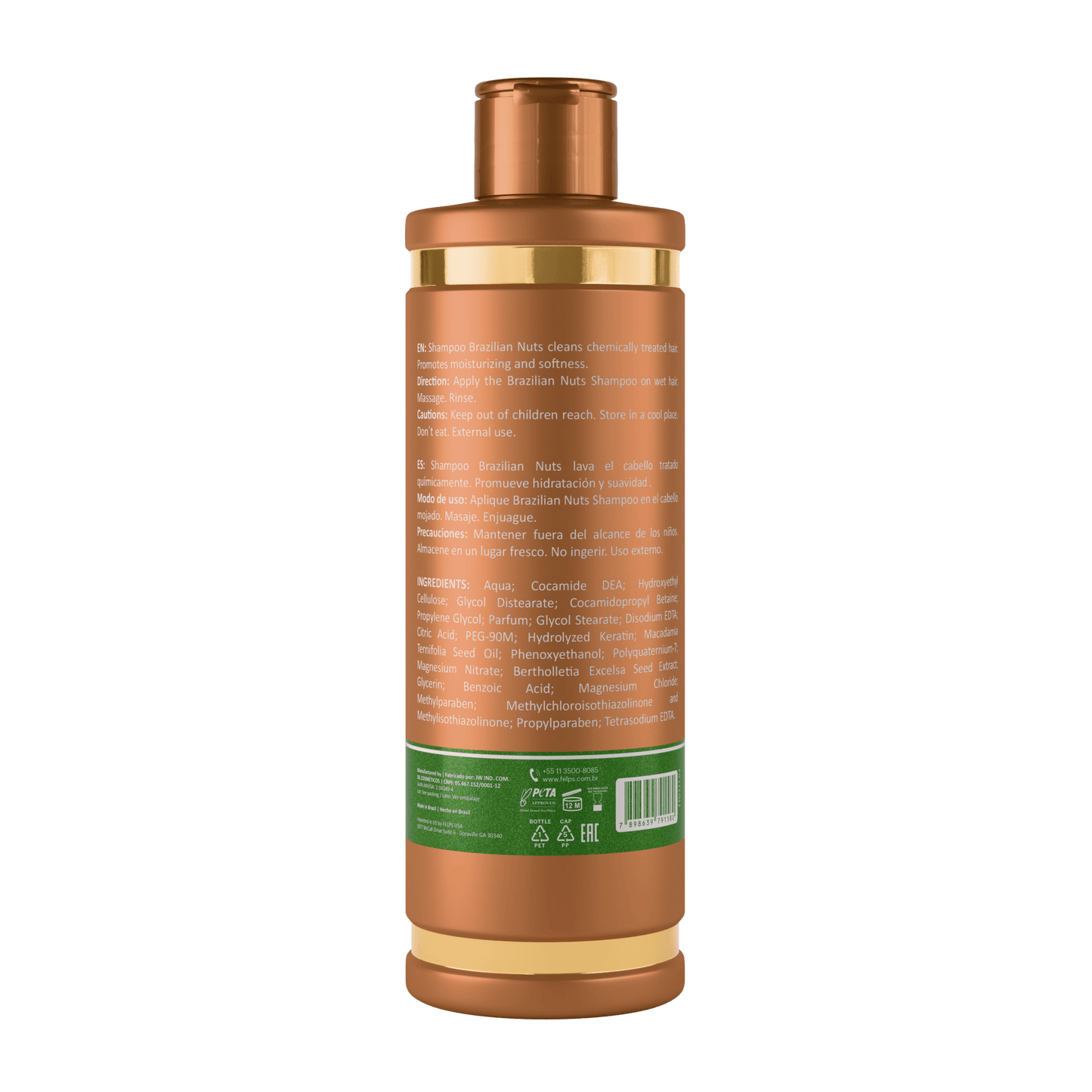 Shampoo Brazilian Nuts post-trattamento senza solfati - Keratinbooms
