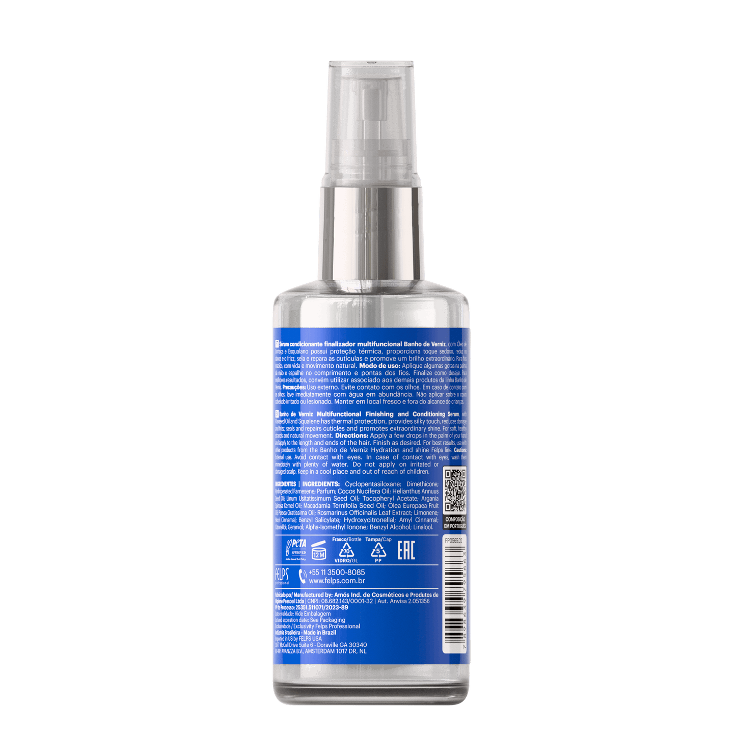 Bagno di Vernice Finish capelli multifunzionale con olio semi di lino e squalano - Keratinbooms