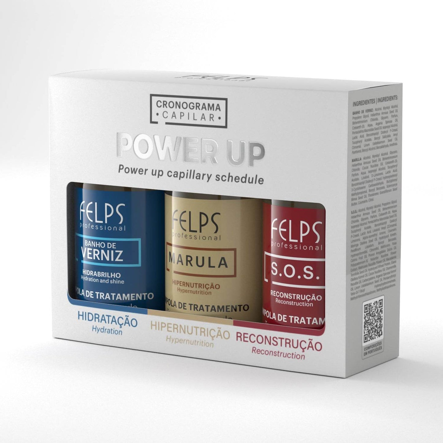 Cronogramma capillare POWER UP KIT 3x15ml – Idratazione, Nutrizione & Ricostruzione Express - Keratinbooms