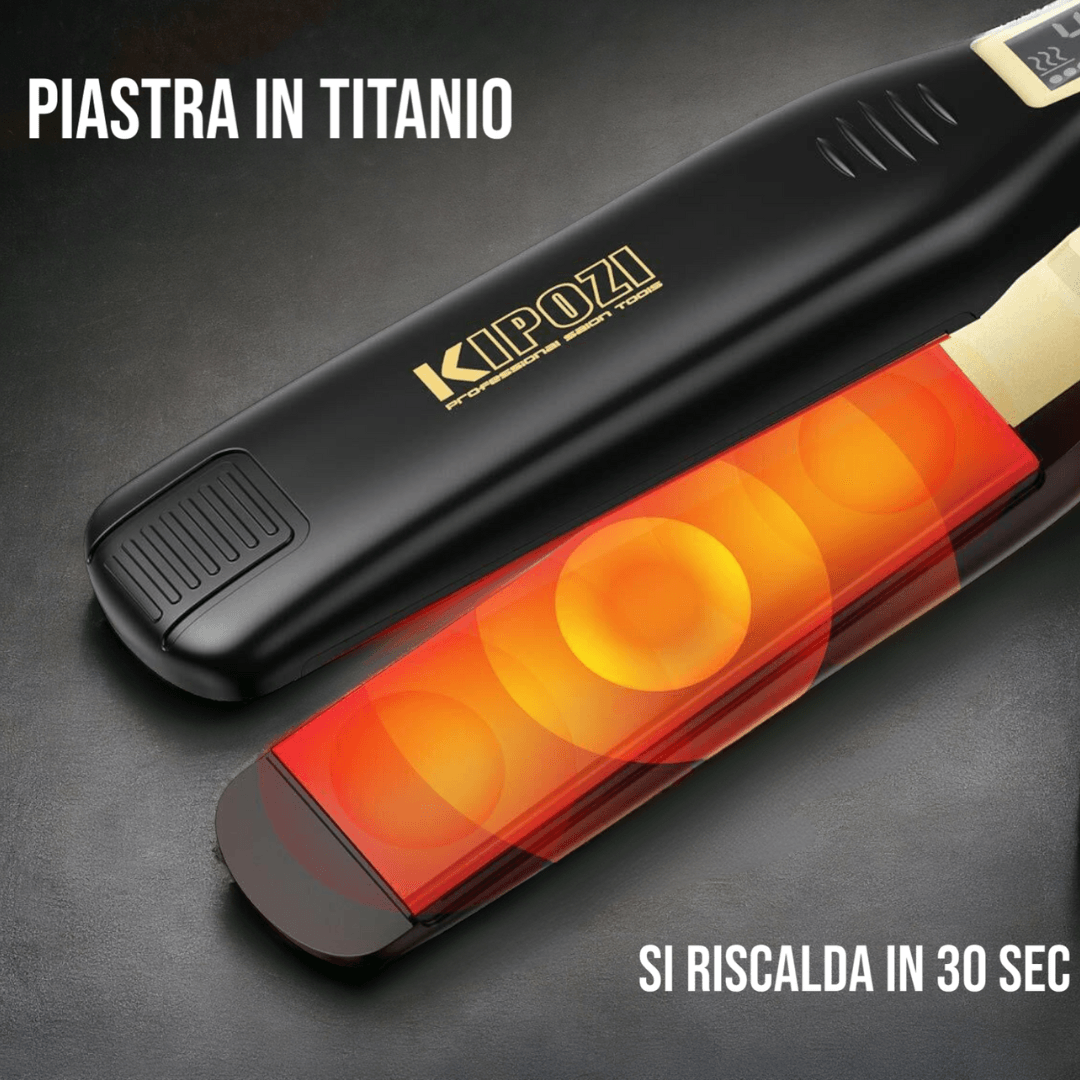 Piastra per capelli in titanio KIPOZI - Keratinbooms