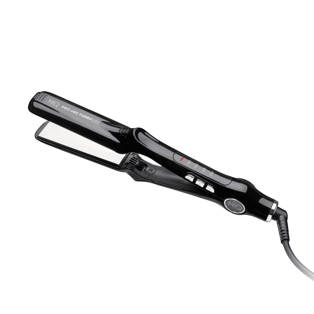 Piastra ergonomica professionale in titanio MQ PRO 480 TURBO - Keratinbooms