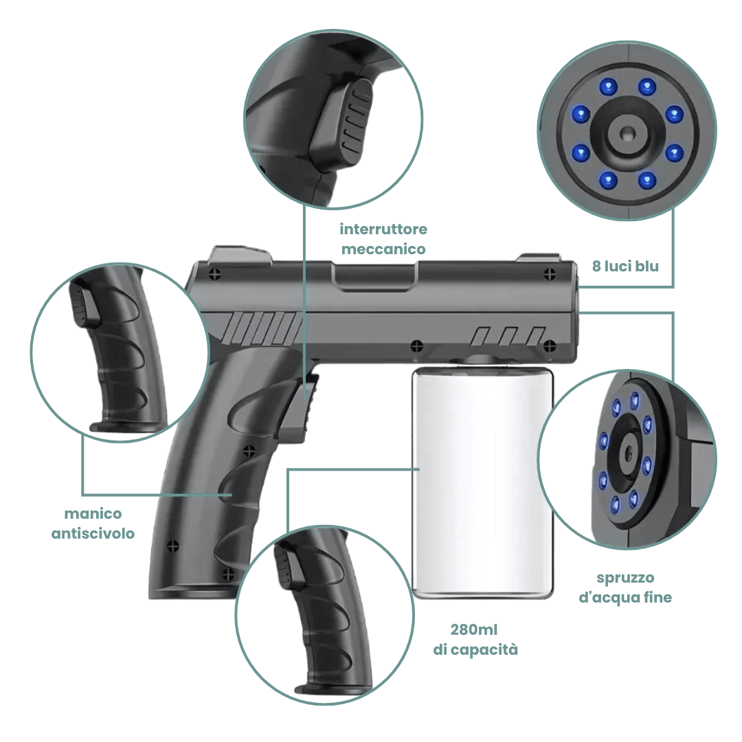 Pistola Spray con Luce Blu - Keratinbooms