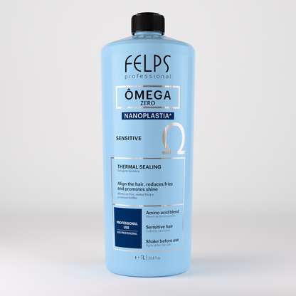 Flacone Nanoplastia Omega Zero Sensitive Felps - Trattamento lisciante senza formaldeide per capelli fragili