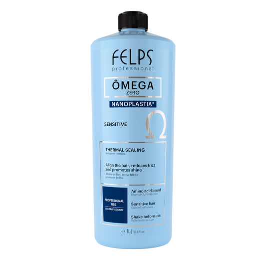 Flacone Nanoplastia Omega Zero Sensitive Felps - Trattamento lisciante senza formaldeide per capelli fragili