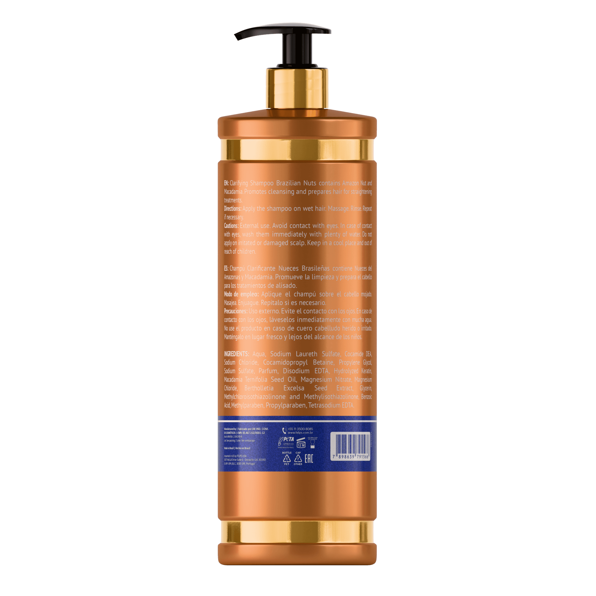 Shampoo Purificante Step 1 Brazilian Nuts - Keratinbooms