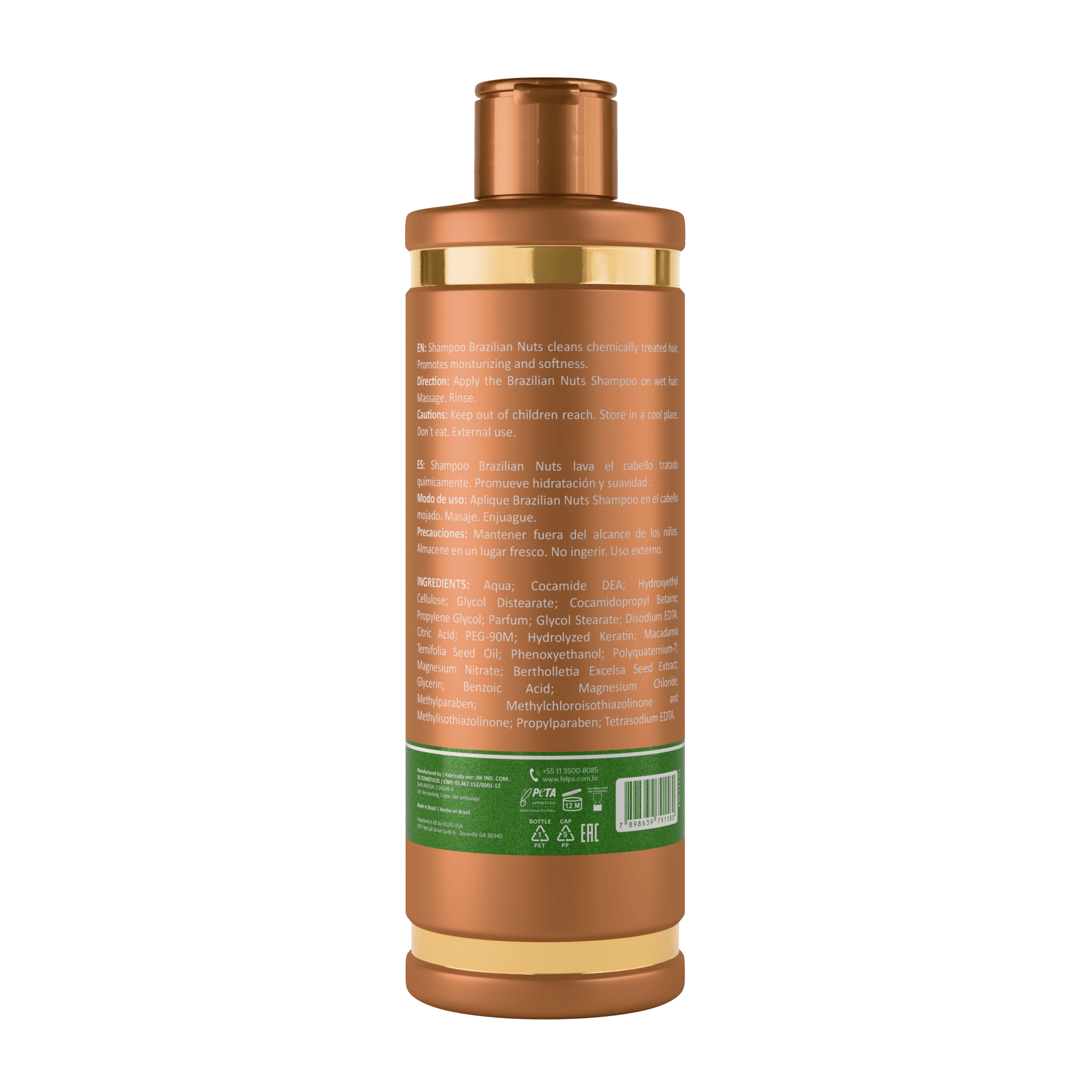 Shampoo Brazilian Nuts post-trattamento senza solfati - Keratinbooms
