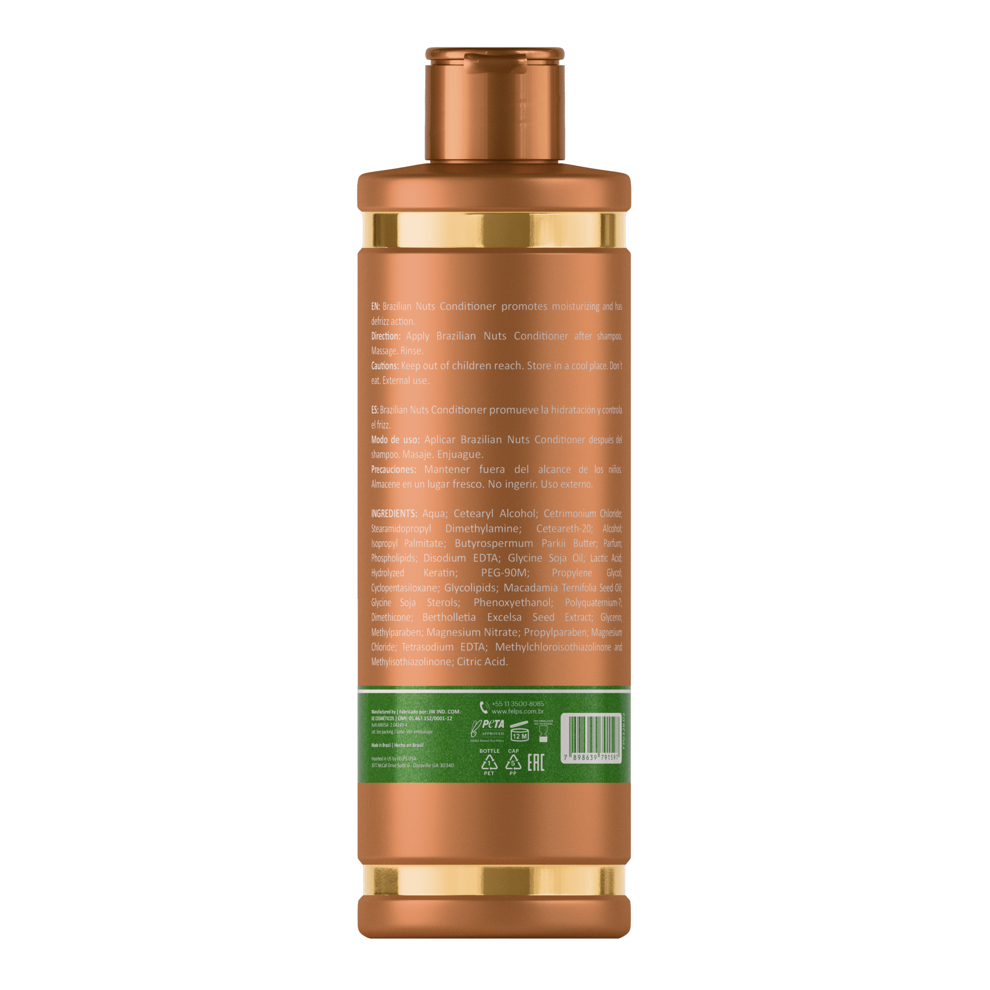 Conditioner Brazilian Nuts post-trattamento, senza solfati e siliconi - Keratinbooms