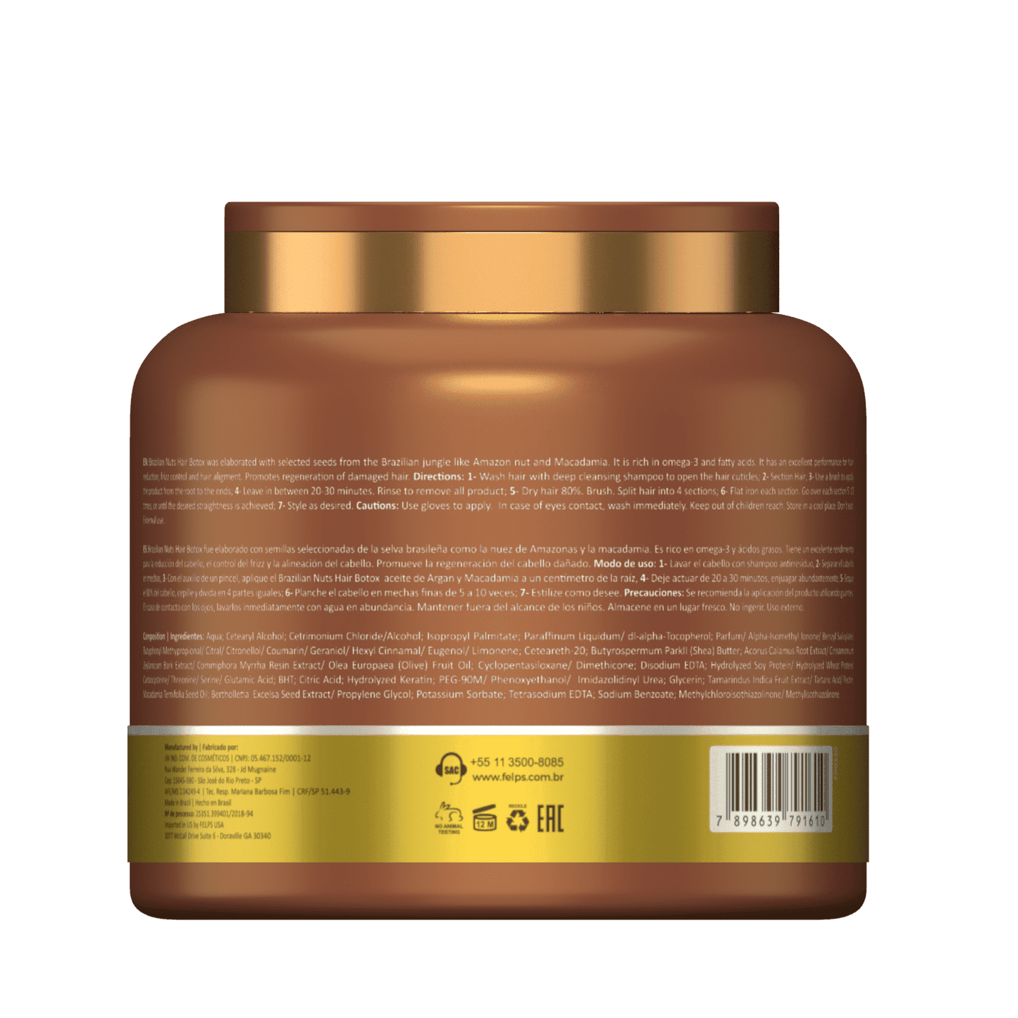 Botox Lisciante per capelli Nutritivo Brazilian Nuts - Keratinbooms