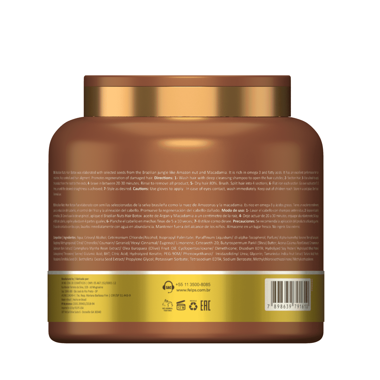 XBTX Lisciante per capelli Nutritivo Brazilian Nuts - Keratinbooms