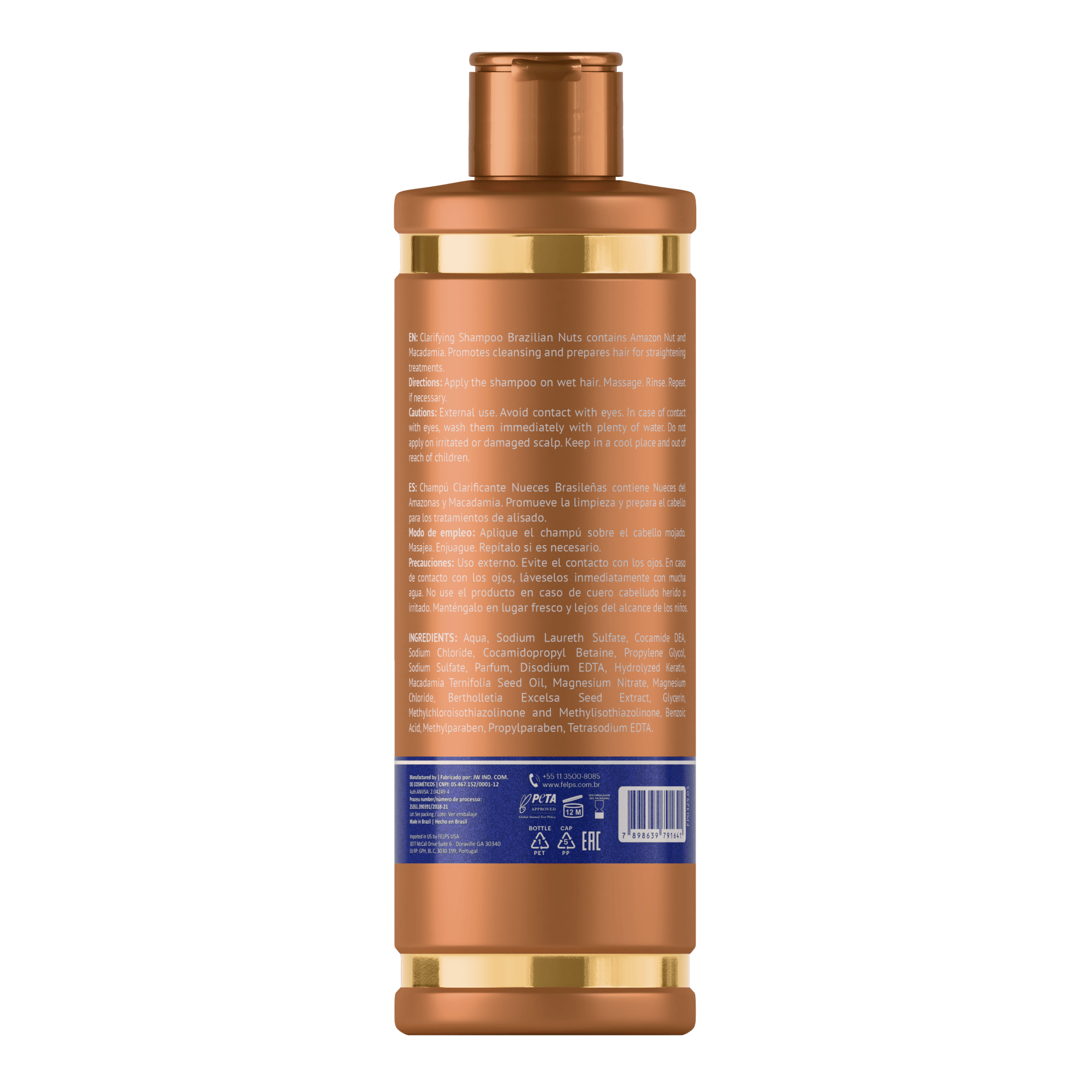 Shampoo Purificante Step 1 Brazilian Nuts - Keratinbooms