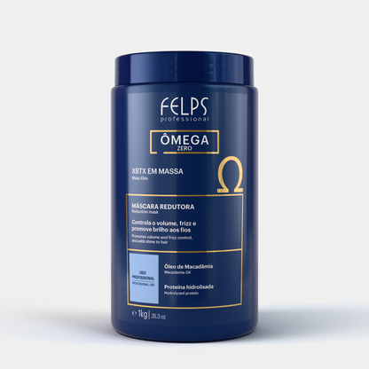 Flacone XBTX Omega Zero Organic Felps Professional 1kg - Trattamento anti-frizz con acido tannico