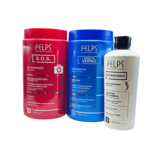 Kit PRIMAVERA❤️💙🤍 Botox a freddo - Maschere SOS, Verniz e Shampoo Antiresiduo in omaggio - Keratinbooms