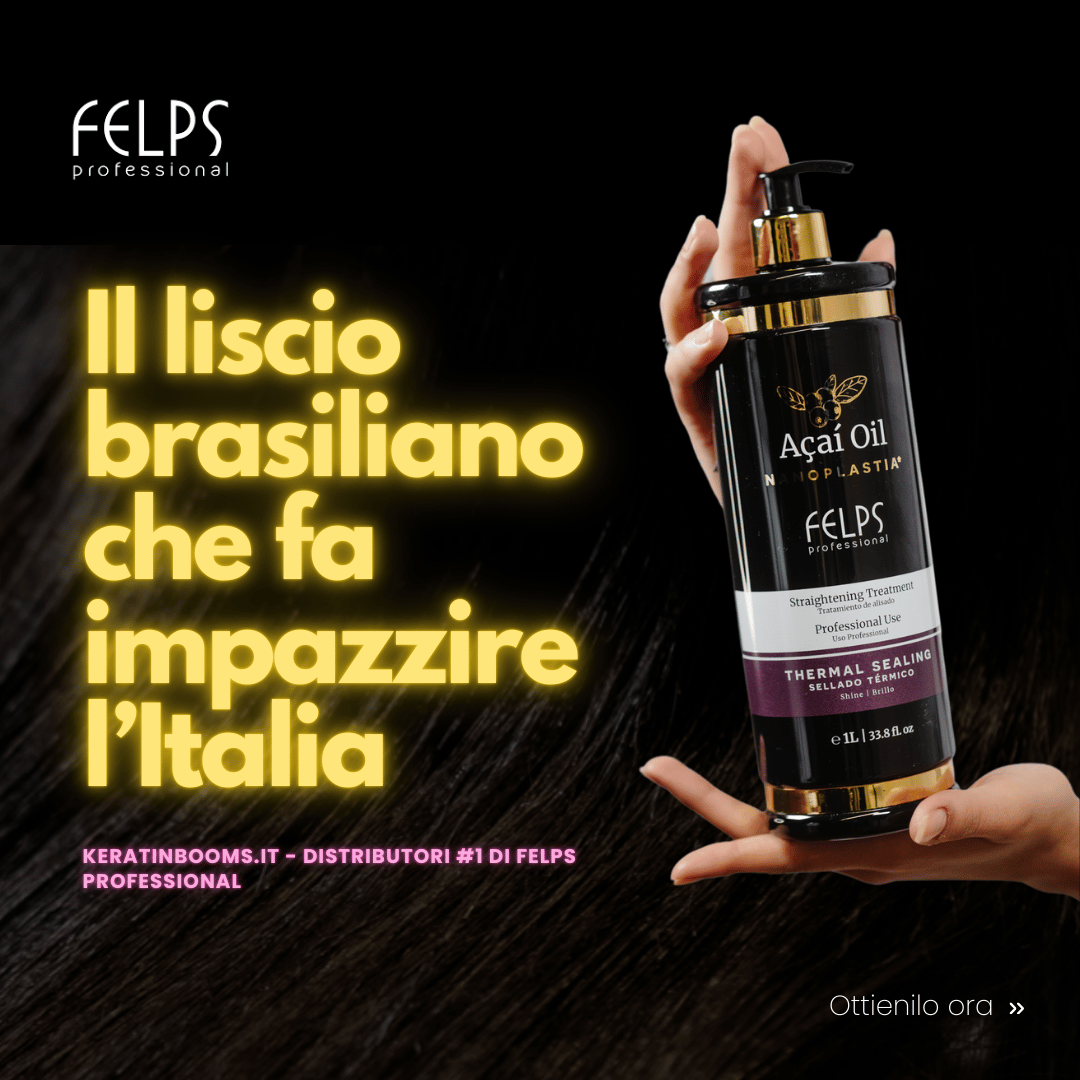 Il liscio brasiliano che fa impazzire l'italia. Keratinbooms.it - distributore #1 di Felps Professional. Trattamenti liascianti, Nanoplastia, XBTX, Cheratina, Direttamente dal Brasile