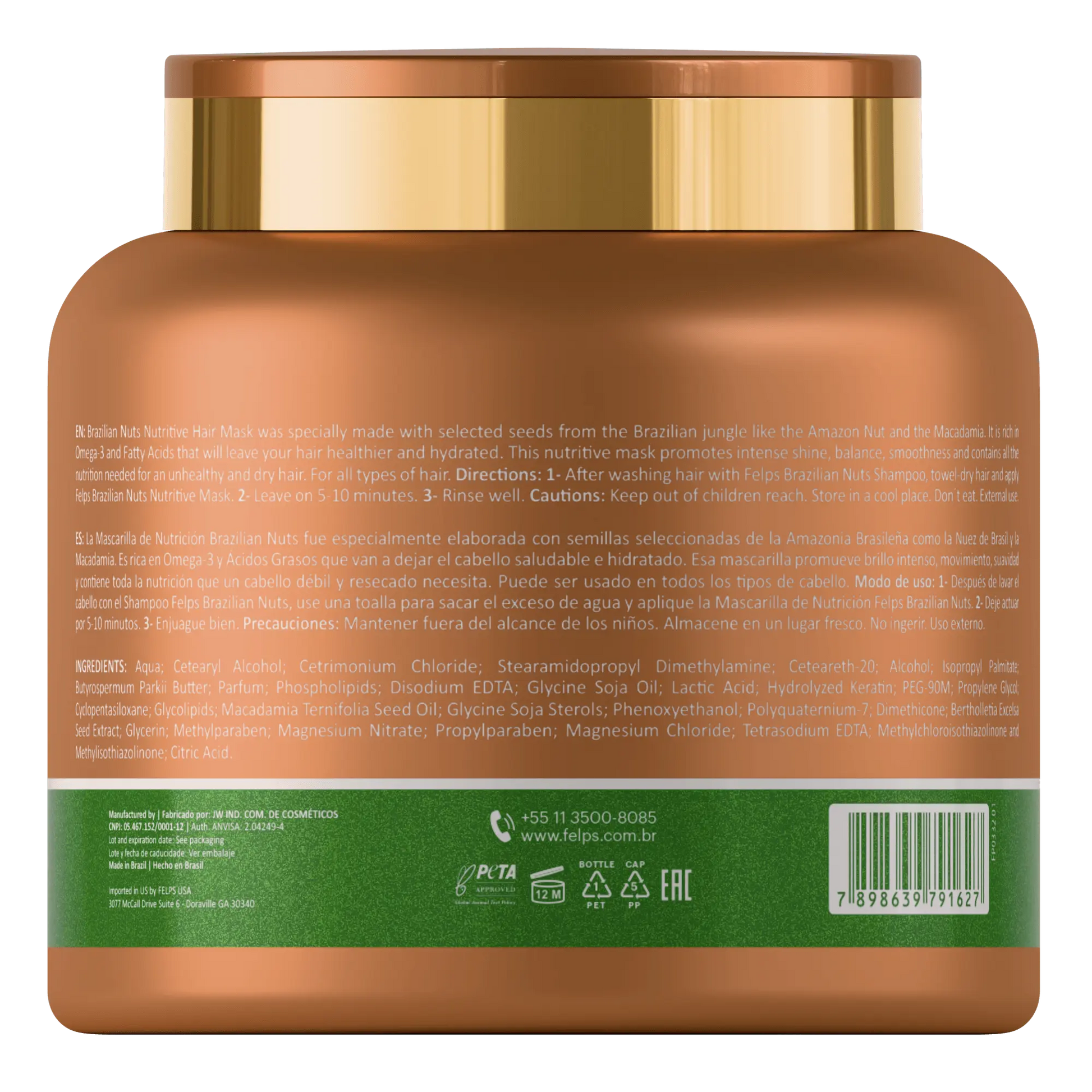 Felps Professional Maschera capelli Nutrizione Profonda Brazilian Nuts   keratinbooms.myshopify.com