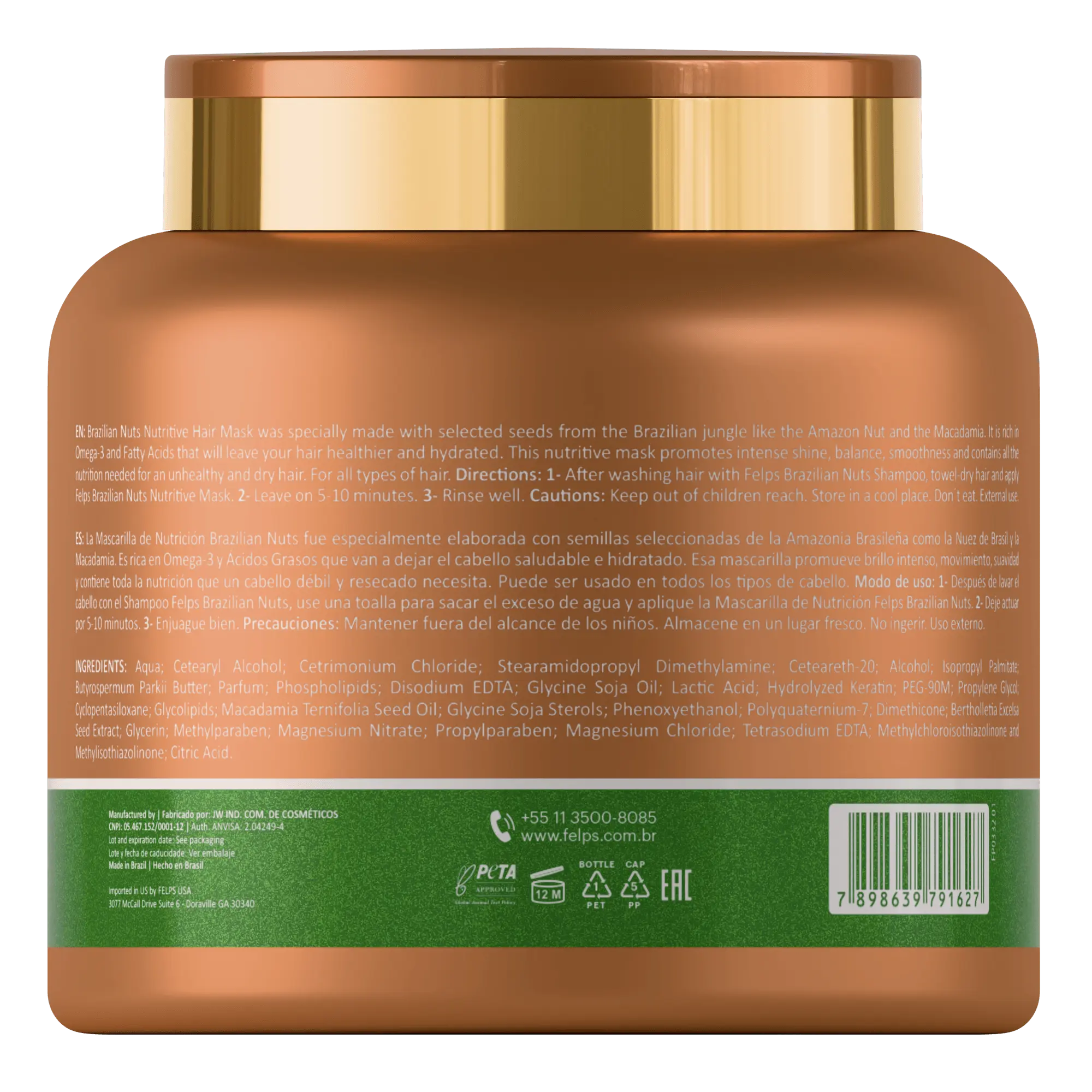Felps Professional Maschera capelli Nutrizione Profonda Brazilian Nuts   keratinbooms.myshopify.com