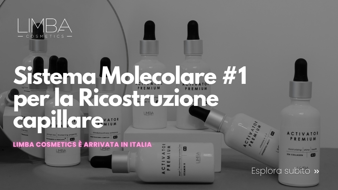 Sistema Molcolare #1 per la ricostruzione capillare. Limba Cosmetics in Italia distribuita da kerarinbooms.it 