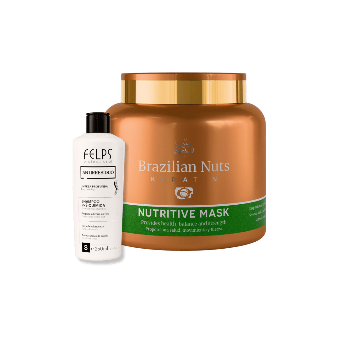 Kit ESTATE🤎- Maschera Brasilian Nuts 1kg + shampoo purificatore 250ml in omaggio - Keratinbooms