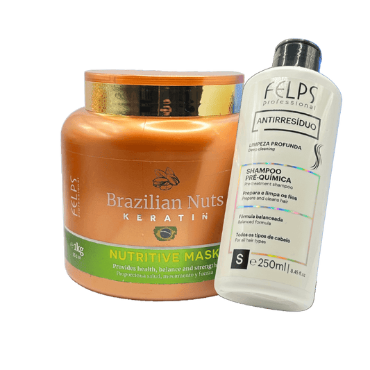 Kit PRIMAVERA🤎- Maschera Brasilian nuts con shampoo purificatore in omaggio - Keratinbooms