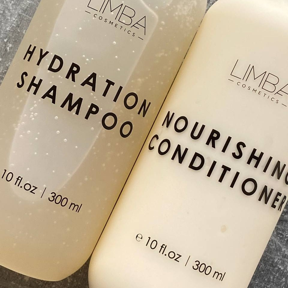 Combinazione Balsamo Nutriente e Shampoo Idratante Limba Cosmetics - Trattamento professionale per capelli