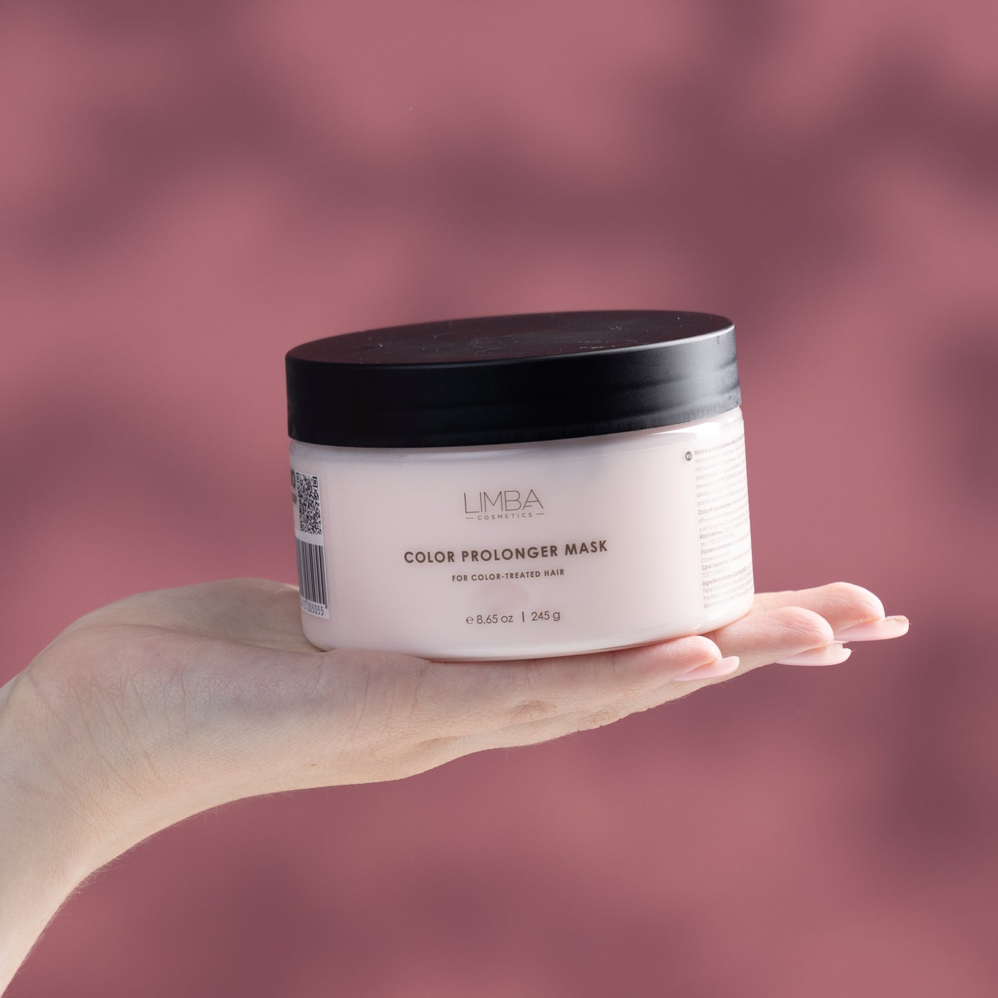 Texture Maschera Allunga Colore Limba Cosmetics - Applicazione su mano per capelli colorati